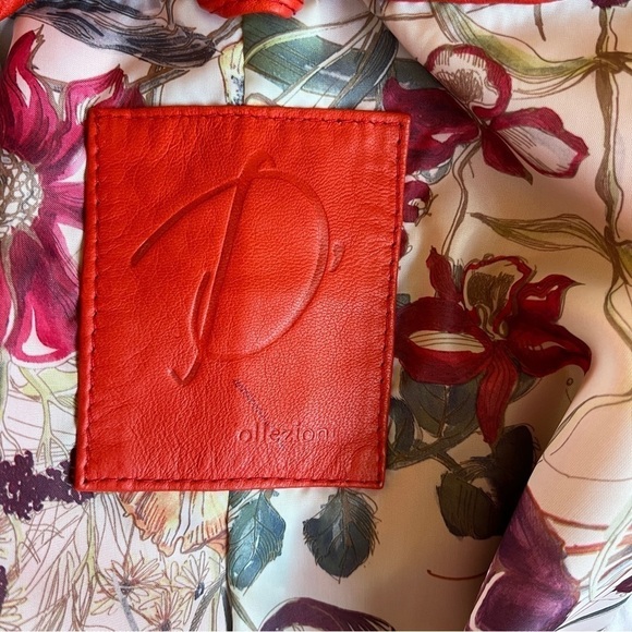 D’ARIENZO Italian Leather Dual Front Zipper Moto Style Jacket Size XL in Orange - Picture 14 of 16